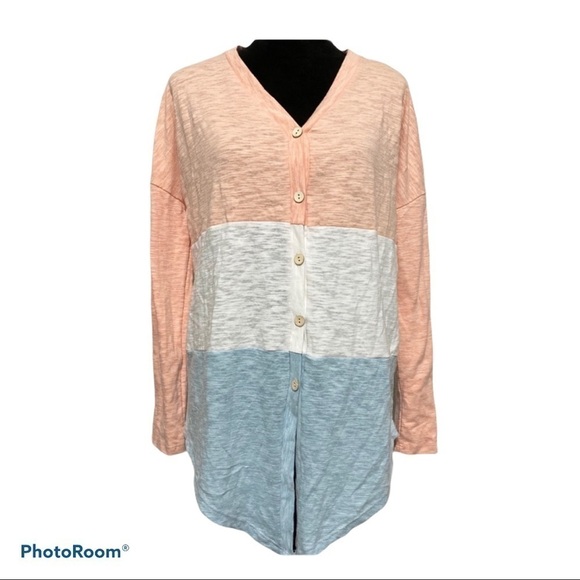 𝅺entro color block button down top size small NWT - Picture 1 of 6